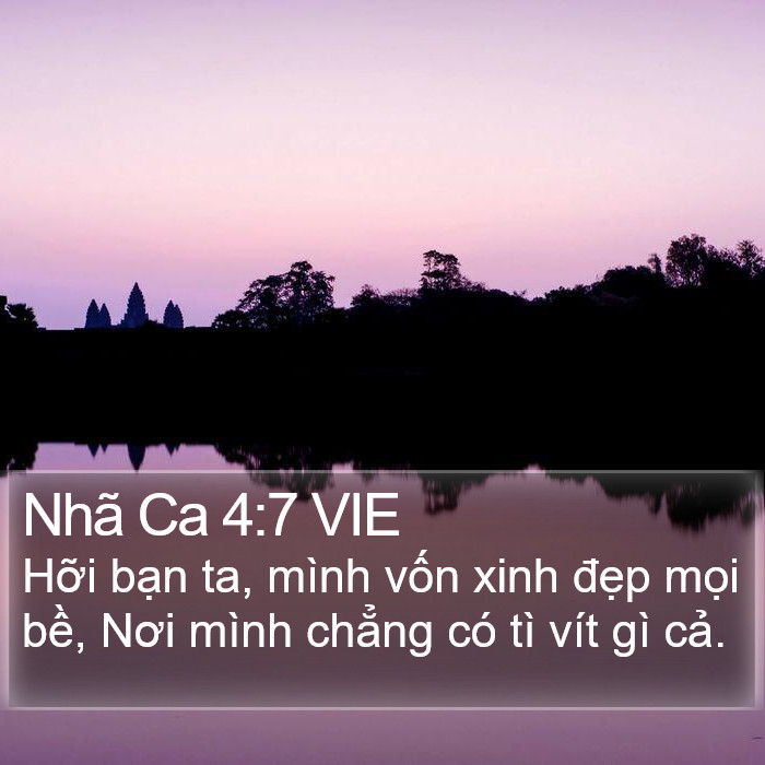 Nhã Ca 4:7 VIE Bible Study