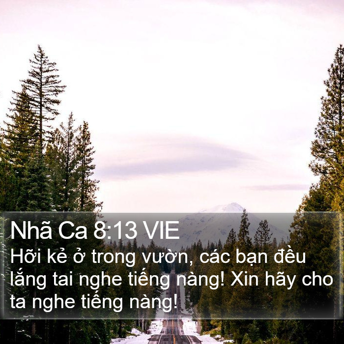 Nhã Ca 8:13 VIE Bible Study