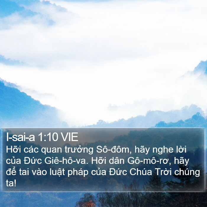 I-sai-a 1:10 VIE Bible Study