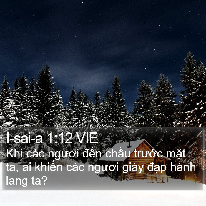 I-sai-a 1:12 VIE Bible Study