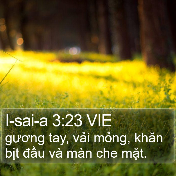 I-sai-a 3:23 VIE Bible Study