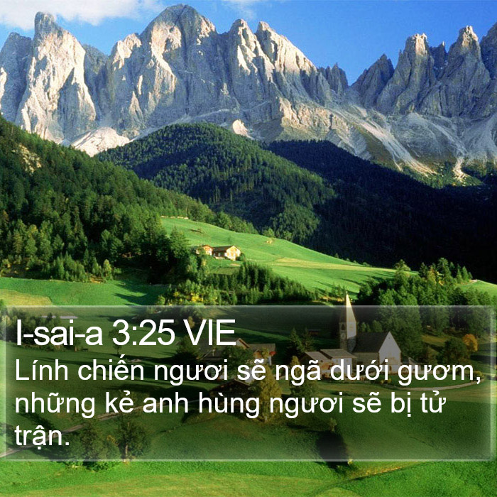 I-sai-a 3:25 VIE Bible Study