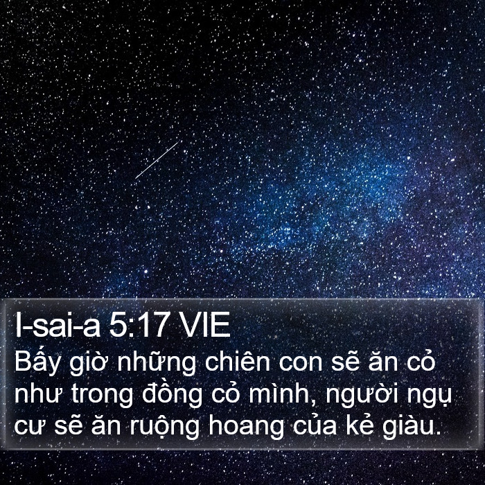 I-sai-a 5:17 VIE Bible Study