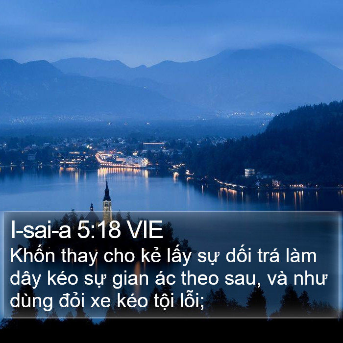 I-sai-a 5:18 VIE Bible Study