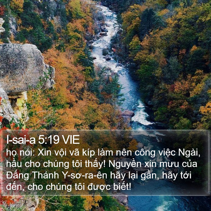 I-sai-a 5:19 VIE Bible Study