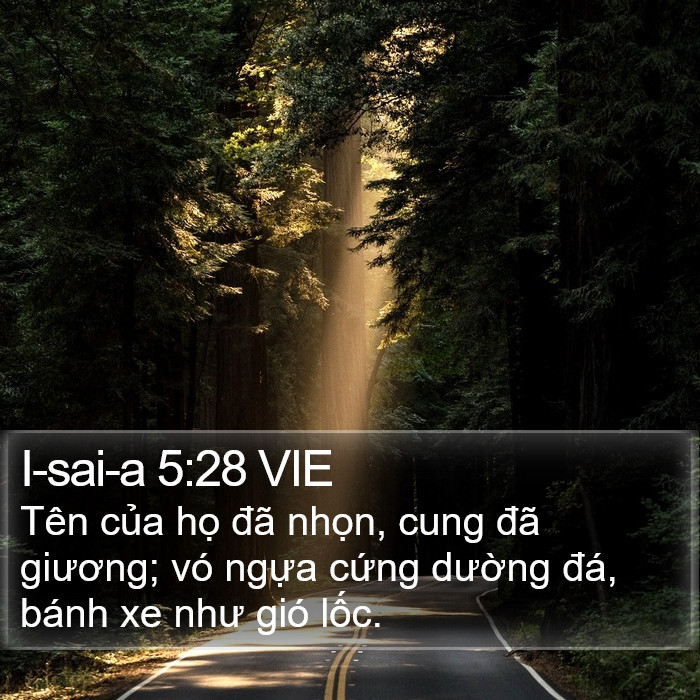 I-sai-a 5:28 VIE Bible Study