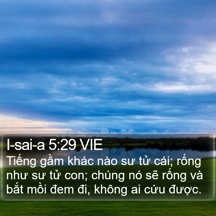 I-sai-a 5:29 VIE Bible Study