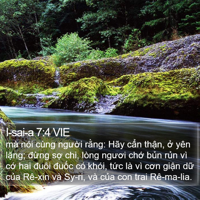 I-sai-a 7:4 VIE Bible Study