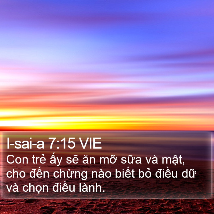 I-sai-a 7:15 VIE Bible Study