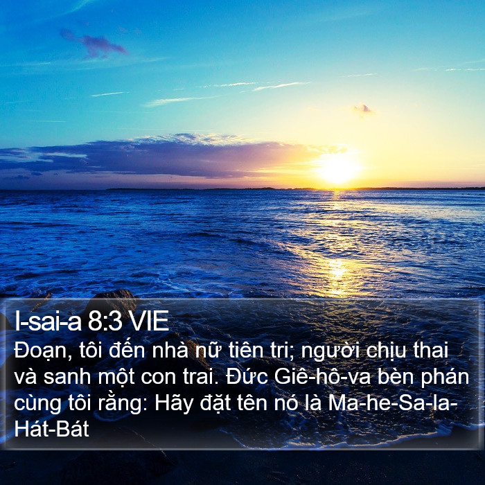 I-sai-a 8:3 VIE Bible Study