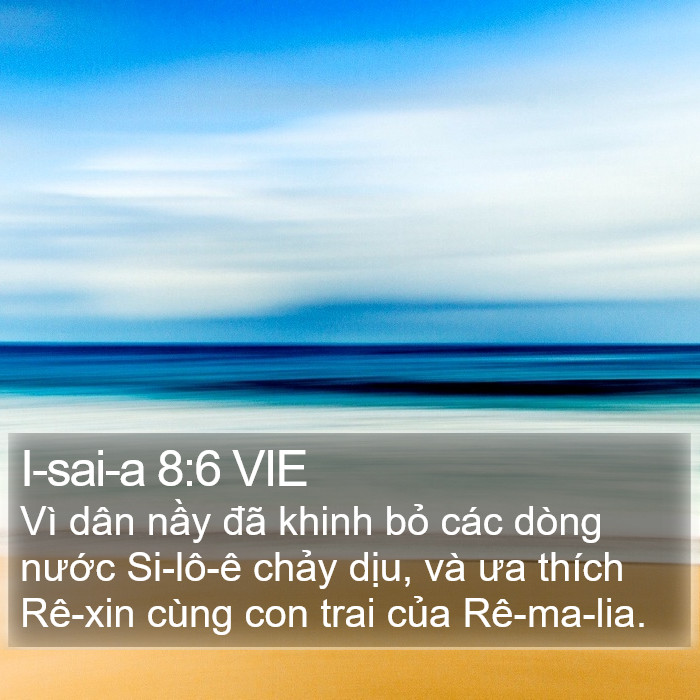 I-sai-a 8:6 VIE Bible Study