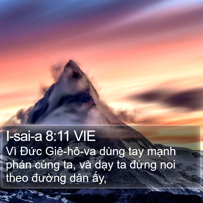 I-sai-a 8:11 VIE Bible Study