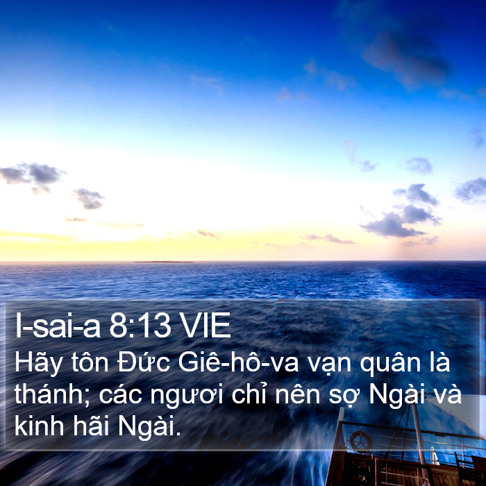 I-sai-a 8:13 VIE Bible Study