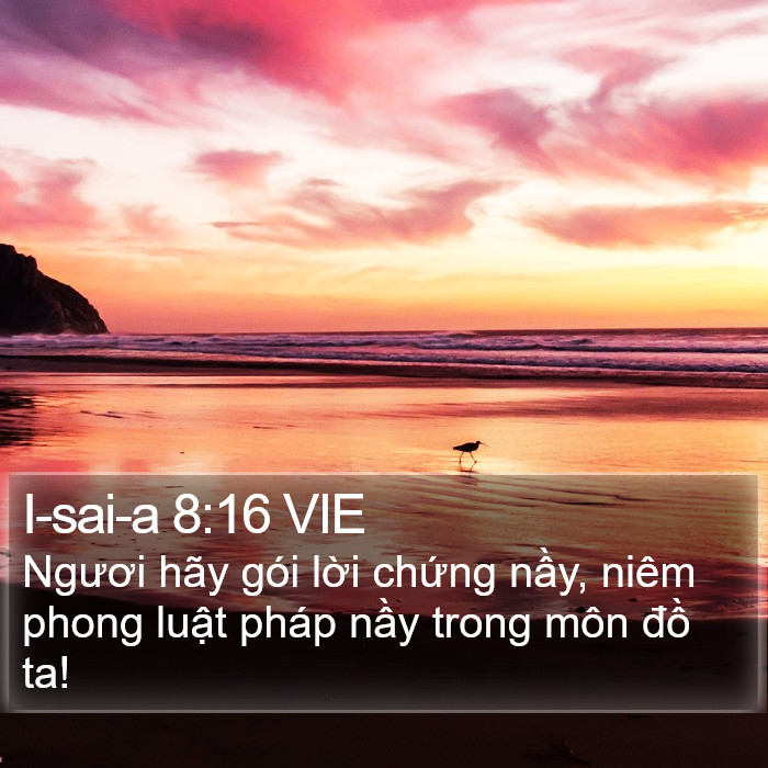 I-sai-a 8:16 VIE Bible Study