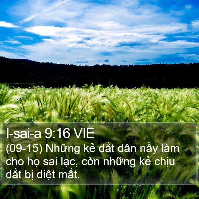 I-sai-a 9:16 VIE Bible Study
