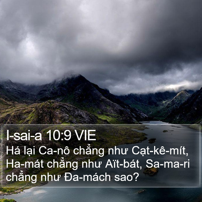 I-sai-a 10:9 VIE Bible Study