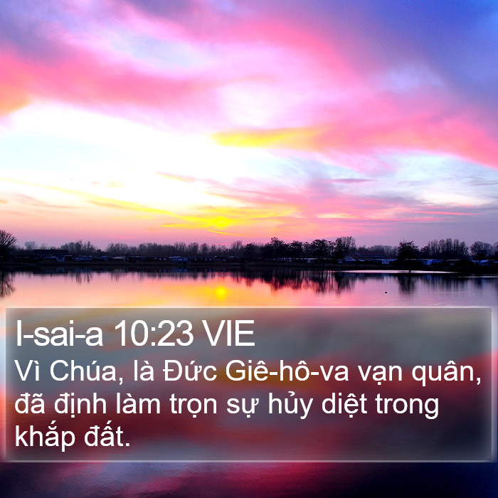 I-sai-a 10:23 VIE Bible Study