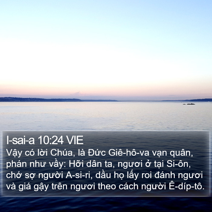 I-sai-a 10:24 VIE Bible Study