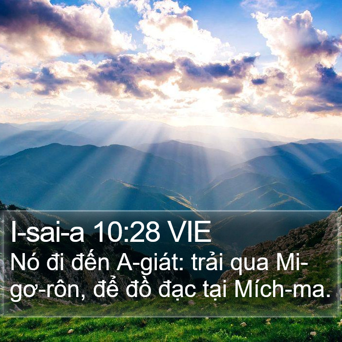 I-sai-a 10:28 VIE Bible Study