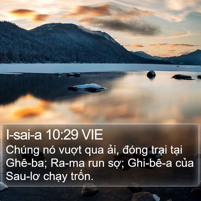 I-sai-a 10:29 VIE Bible Study