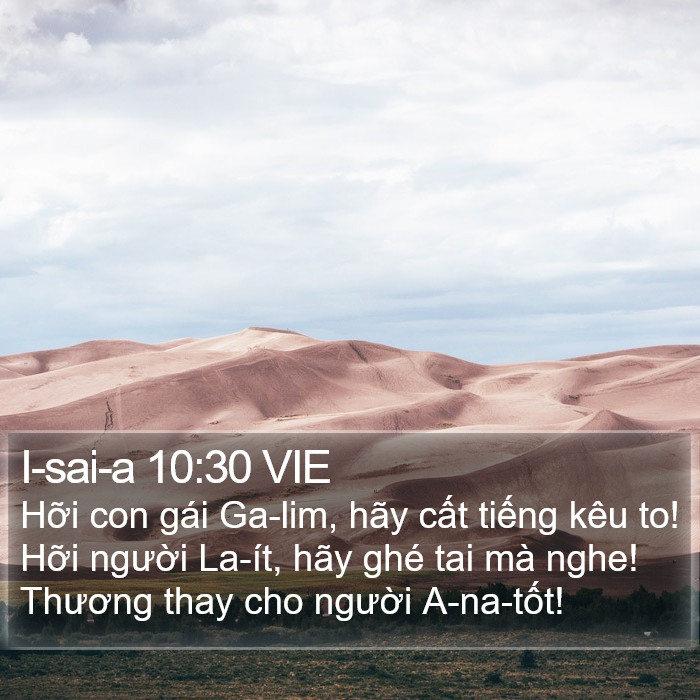 I-sai-a 10:30 VIE Bible Study