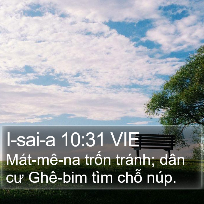 I-sai-a 10:31 VIE Bible Study