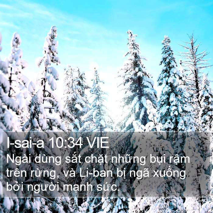 I-sai-a 10:34 VIE Bible Study