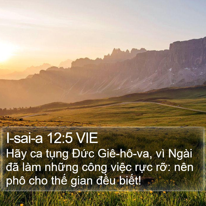 I-sai-a 12:5 VIE Bible Study