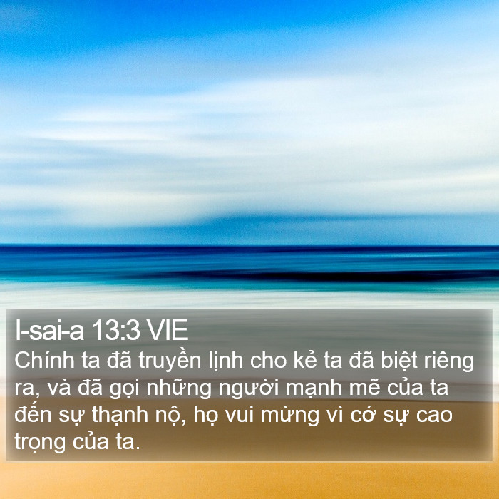 I-sai-a 13:3 VIE Bible Study