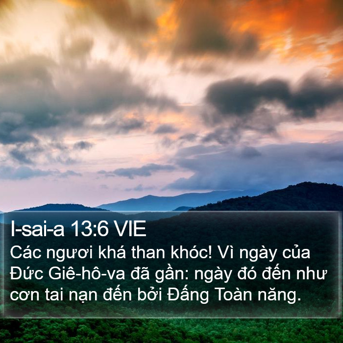 I-sai-a 13:6 VIE Bible Study