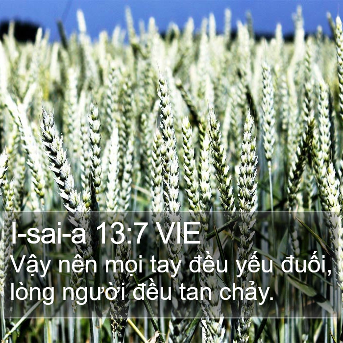 I-sai-a 13:7 VIE Bible Study