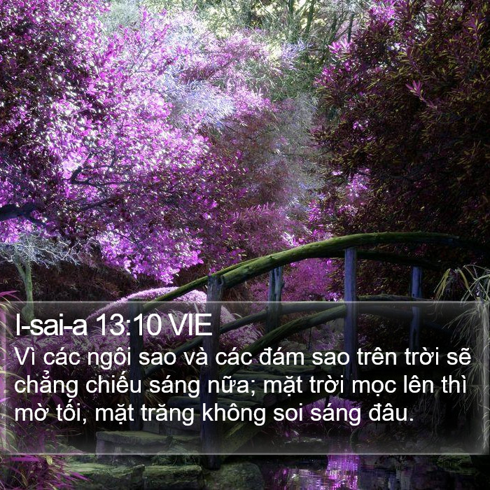 I-sai-a 13:10 VIE Bible Study