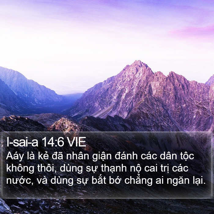 I-sai-a 14:6 VIE Bible Study