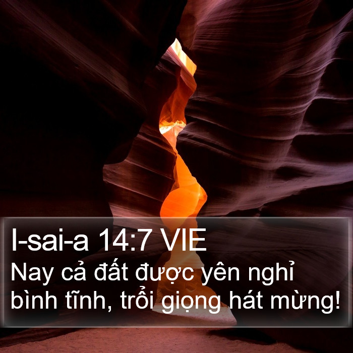 I-sai-a 14:7 VIE Bible Study