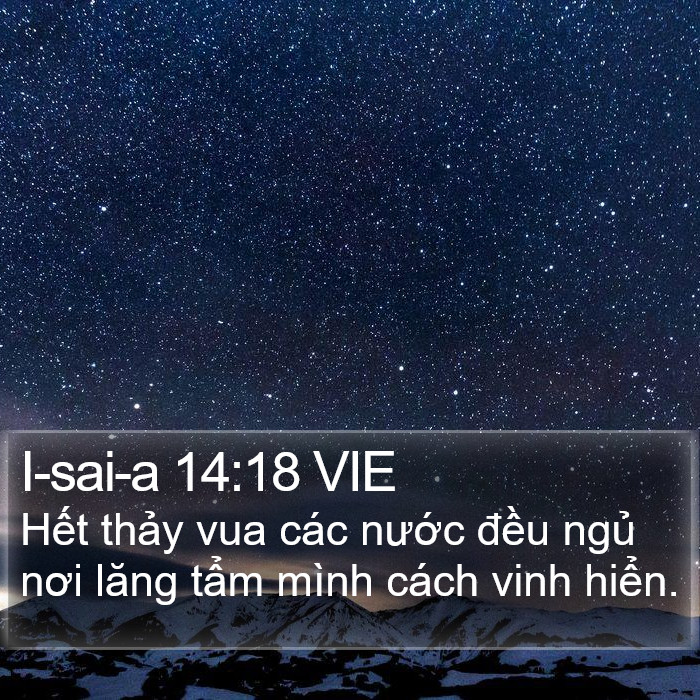 I-sai-a 14:18 VIE Bible Study