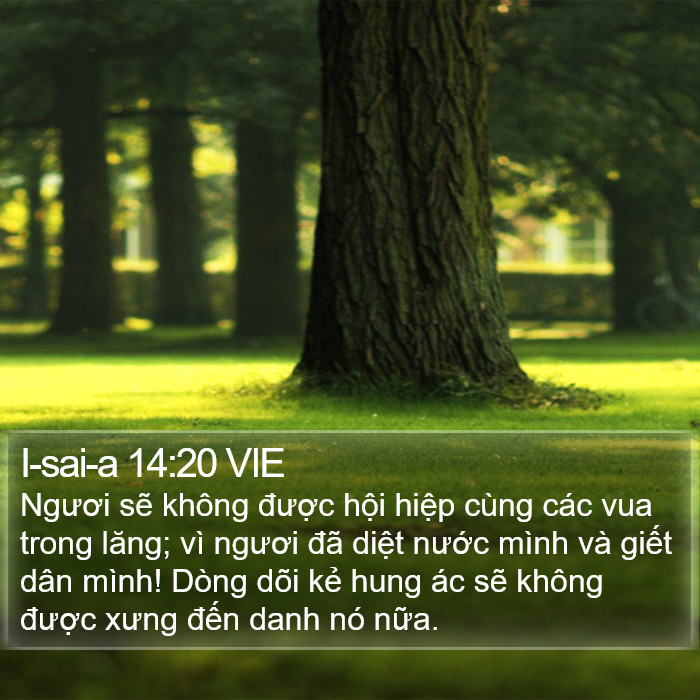 I-sai-a 14:20 VIE Bible Study