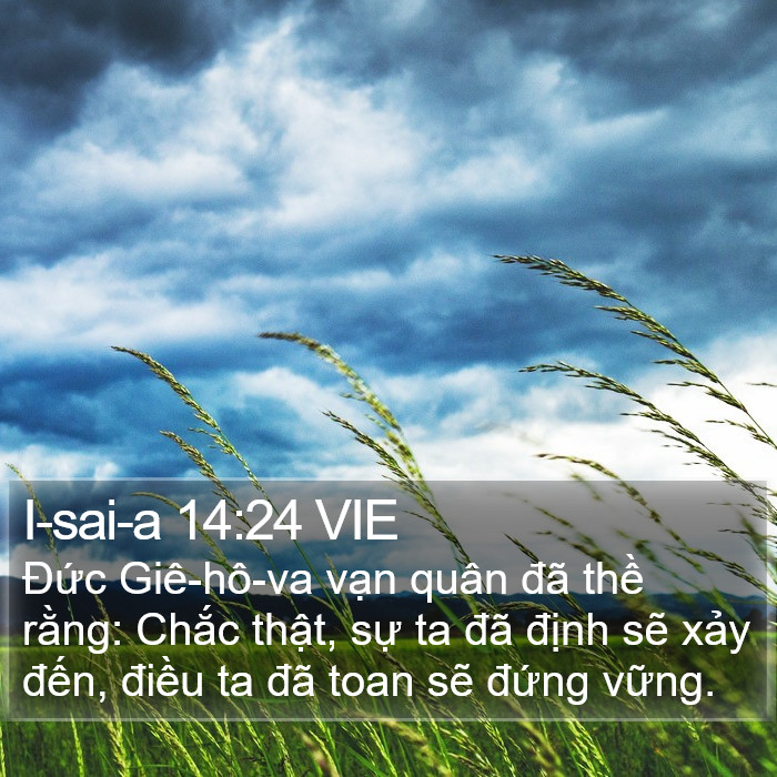 I-sai-a 14:24 VIE Bible Study