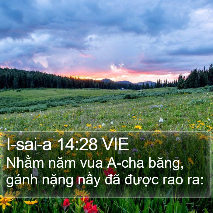 I-sai-a 14:28 VIE Bible Study