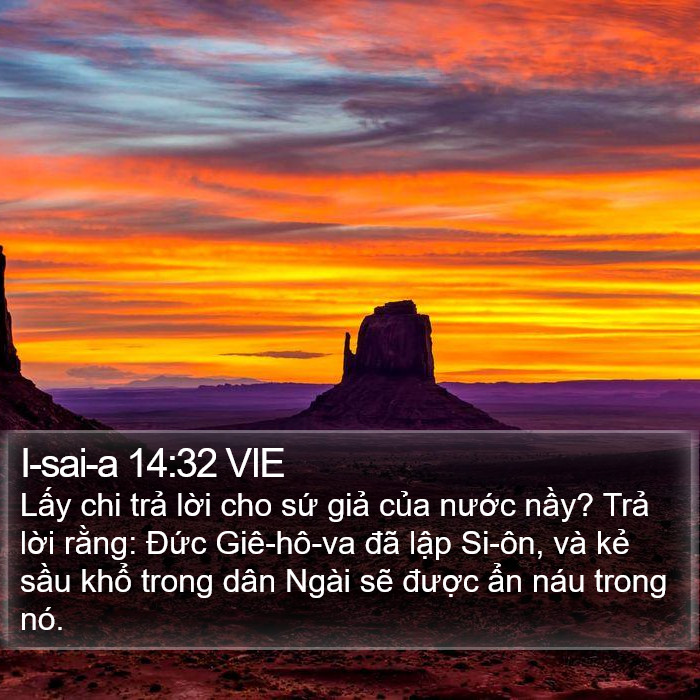 I-sai-a 14:32 VIE Bible Study