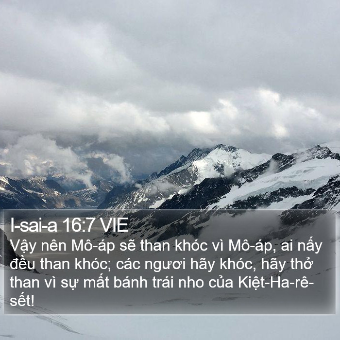 I-sai-a 16:7 VIE Bible Study