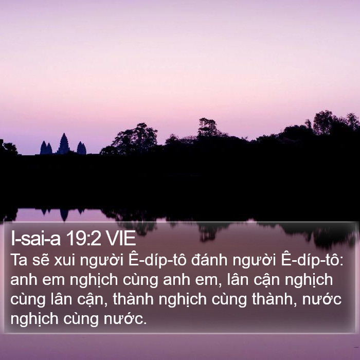 I-sai-a 19:2 VIE Bible Study