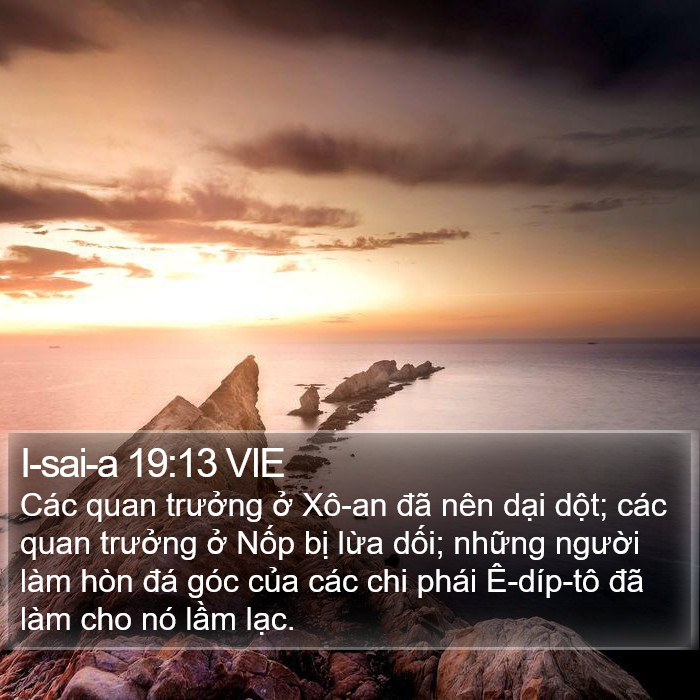 I-sai-a 19:13 VIE Bible Study