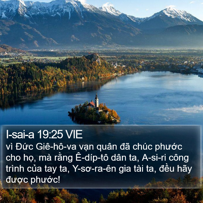 I-sai-a 19:25 VIE Bible Study