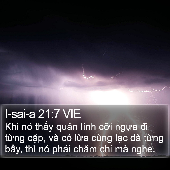 I-sai-a 21:7 VIE Bible Study