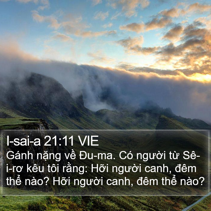 I-sai-a 21:11 VIE Bible Study