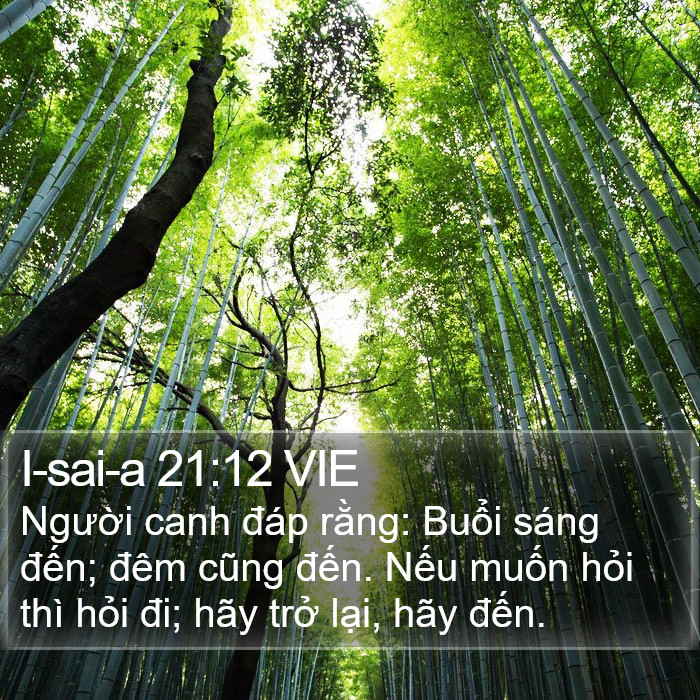 I-sai-a 21:12 VIE Bible Study