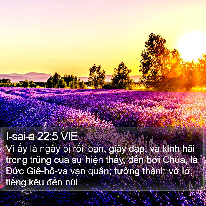 I-sai-a 22:5 VIE Bible Study