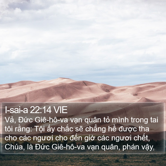 I-sai-a 22:14 VIE Bible Study