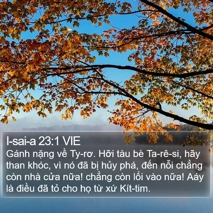 I-sai-a 23:1 VIE Bible Study