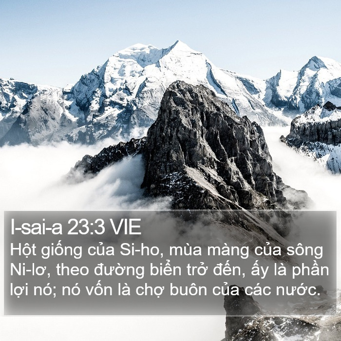 I-sai-a 23:3 VIE Bible Study